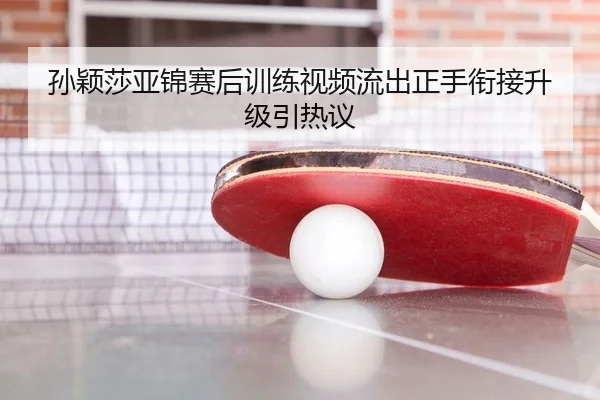 孙颖莎亚锦赛后训练视频流出正手衔接升级引热议